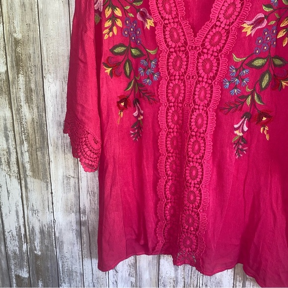 Umgee Pink Oversized Blouse - Picture 6 of 7